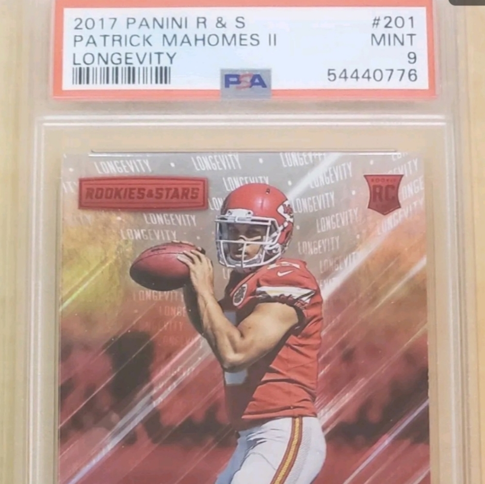 2017 Panini Rookies & Stars Longevity Patrick Mahomes RC PSA 9 Mint /70.